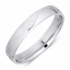 4 mm vielsesring i 9 karat hvidguld