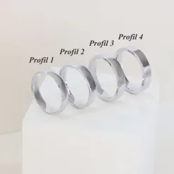 4 mm vielsesring i 9 karat hvidguld