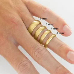 5 mm vielsesring i 14 karat guld