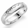 5 mm vielsesring i 14 karat hvidguld