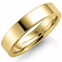 5 mm vielsesring i 9 karat guld