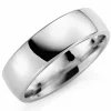 7 mm vielsesring i 9 karat hvidguld