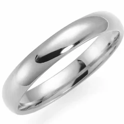 4 mm vielsesring i 14 karat hvidguld