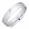 5 mm vielsesring i 9 karat hvidguld