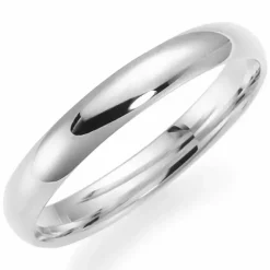 3,5 mm vielsesring i 14 karat hvidguld