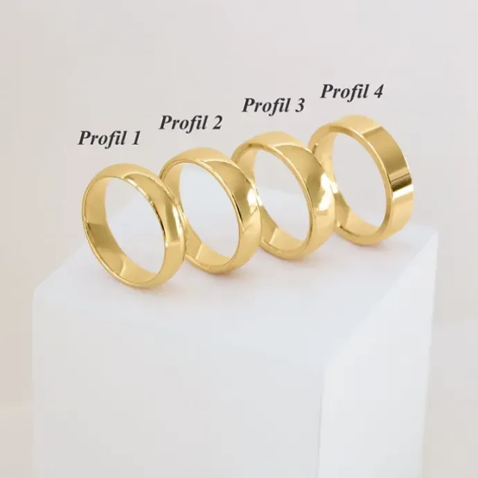 5 mm vielsesringe i 14 karat guld 0,03 ct - sæt