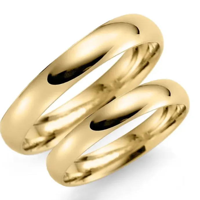 3 mm vielsesringe i 14 karat guld - sæt