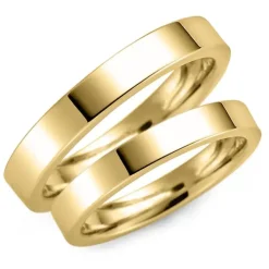 3 mm vielsesringe i 14 karat guld - sæt