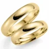 5 mm vielsesringe i 14 karat guld - sæt