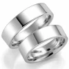 6 mm vielsesringe i 9 karat hvidguld - sæt