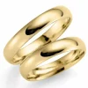 4 mm vielsesringe i 14 karat guld - sæt