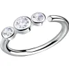 11 mm zirkon helix piercing i sølv