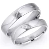 5 og 4 mm diamant vielsesringe i 9 karat hvidguld 0,008 ct og 0,015 ct - sæt