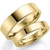 6 og 4 mm vielsesringe i 9 karat guld - sæt