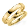 4 og 3 mm vielsesringe i 9 karat guld - sæt