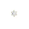 1 x 0,08 ct diamant solitaireørestik i 14 karat guld med diamant