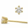 2 x 0,20 ct lab grown diamant solitaireørestikker i 14 karat guld med lab grown diamant