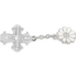 10 x 8,5 mm dagmarkors armbånd i sølv