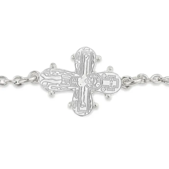 10 x 8,5 mm dagmarkors armbånd i sølv