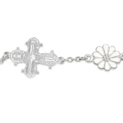 12 x 10,5 mm dagmarkors armbånd i sølv