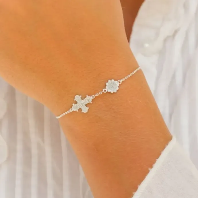 12 x 10,5 mm dagmarkors armbånd i sølv