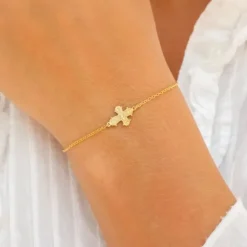 10 x 8,5 mm dagmarkors armbånd i forgyldt sølv