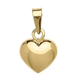 9 x 11 mm hjerte vedhæng i 8 karat guld