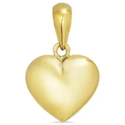 11,5 x 13 mm hjerte vedhæng i 8 karat guld