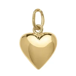 9 x 10 mm hjerte vedhæng i 8 karat guld