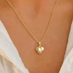 12 x 13 mm hjerte vedhæng i 8 karat guld