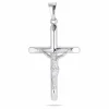 30 x 18 MM kors med jesus vedhæng i sølv