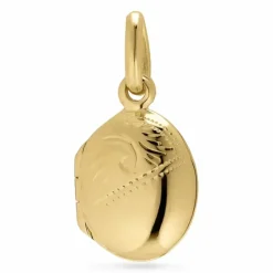12 x 13 mm medaljon i forgyldt sølv