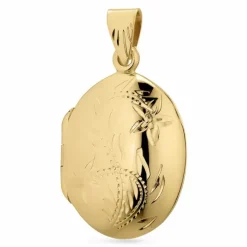 15 x 20 mm medaljon i forgyldt sølv