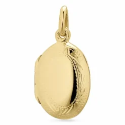 14 x 17 mm medaljon i forgyldt sølv
