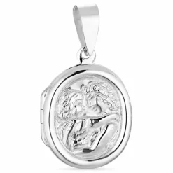 19 x 21 mm medaljon i sølv