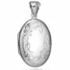 24 x 38 mm medaljon vedhæng i sølv