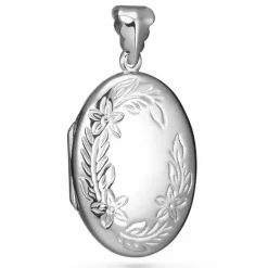 24 x 38 mm medaljon vedhæng i sølv