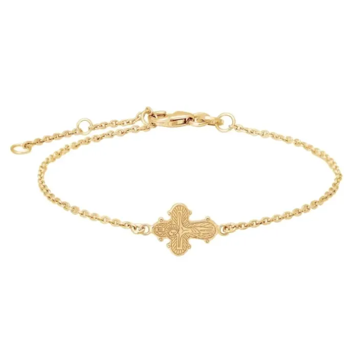 13 x 8 mm Siersbøl dagmarkors armbånd i 9 karat guld