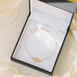 13 x 8 mm Siersbøl dagmarkors armbånd i 9 karat guld
