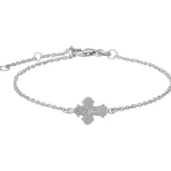 13 x 8 mm Siersbøl dagmarkors armbånd i sølv