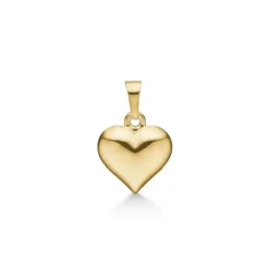 10 x 10 mm Støvring Design hjerte vedhæng i 8 karat guld