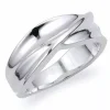 Abstrakt sølvring i sølv