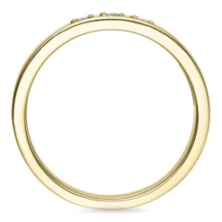 Alliancering i 14 karat guld 3 x 0,05 ct