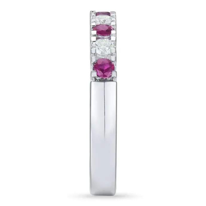 Alliancering i 14 karat hvidguld 2 x 0,05 ct 0,22 ct