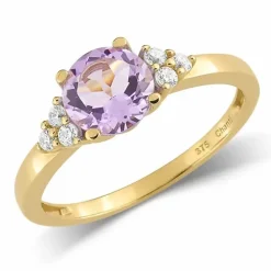 Ametyst ring i 9 karat guld