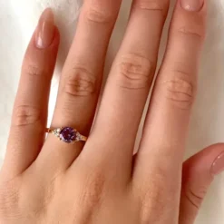 Ametyst ring i 9 karat guld