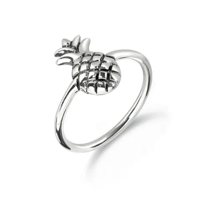 Ananas ring i sølv