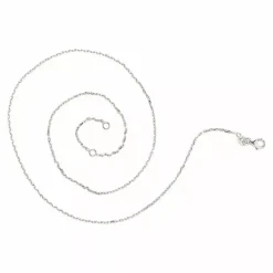 Ankerhalskæde i rhodineret sølv 45 plus 3cm x 1,4 mm