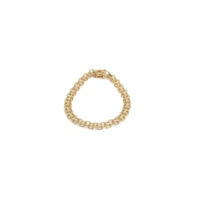 Armbånd i 14 karat guld 21 cm x 6,5 mm
