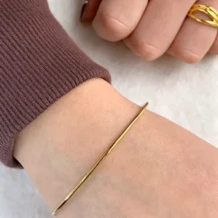 Armbånd i forgyldt sølv 65 mm x 65 mm x 2,0 mm